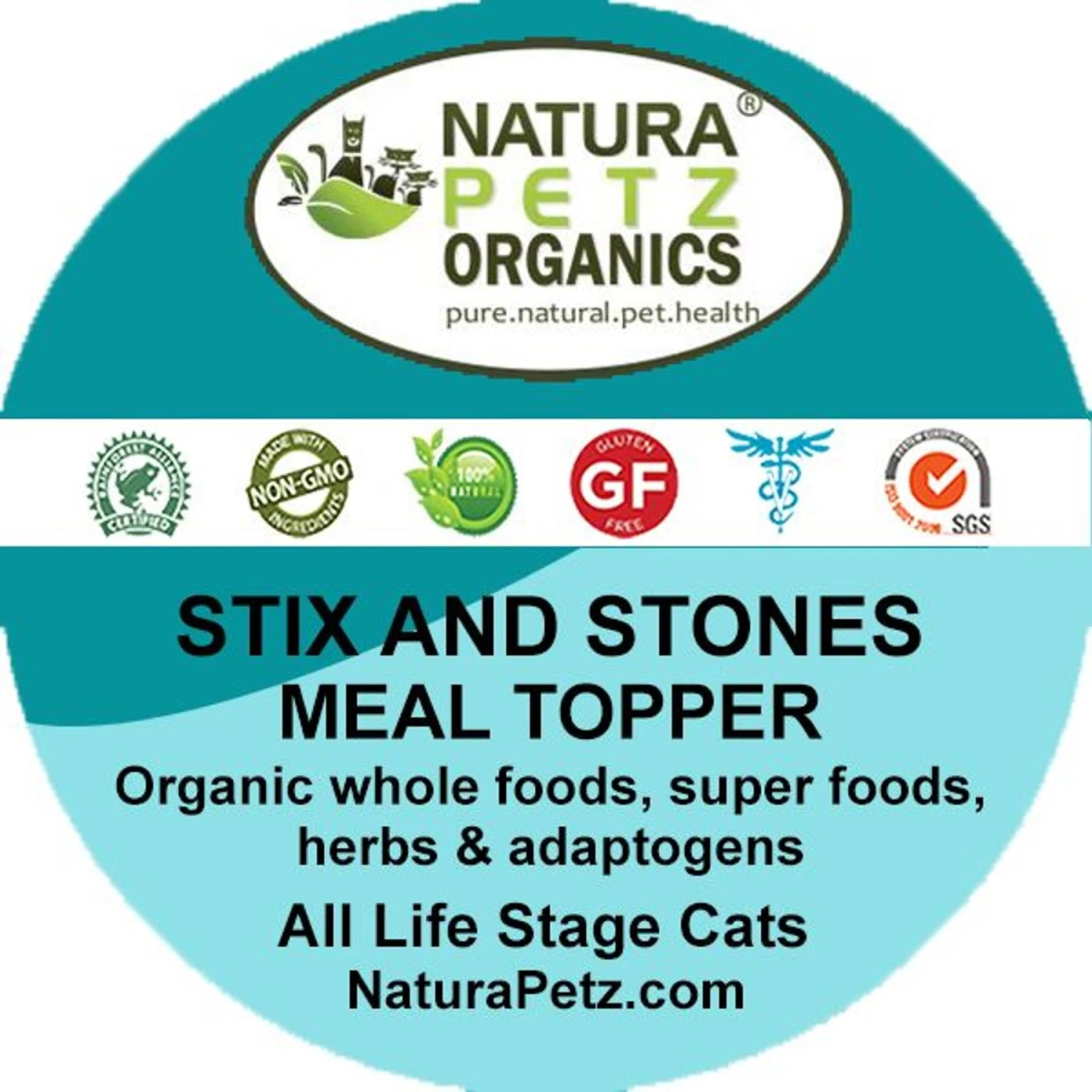 Natura Petz Organics STIX AND STONES MEAL TOPPER* Kidney, Urinary Tract Infection & Stone Support* Cat Supplement 4 Natura Petz Organics STIX AND STONES MEAL TOPPER* Kidney, Urinary Tract Infection & Stone Support* Cat Supplement - Image 2