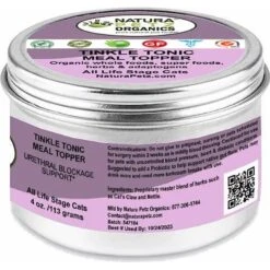 Natura Petz Organics TINKLE TONIC MEAL TOPPER* Urethral Blockage Support* Cat Supplement 10 Natura Petz Organics TINKLE TONIC MEAL TOPPER* Urethral Blockage Support* Cat Supplement -Trixie || Catit || Nature's Miracle Shop 314211 PT3. AC SS1800 V1692637613