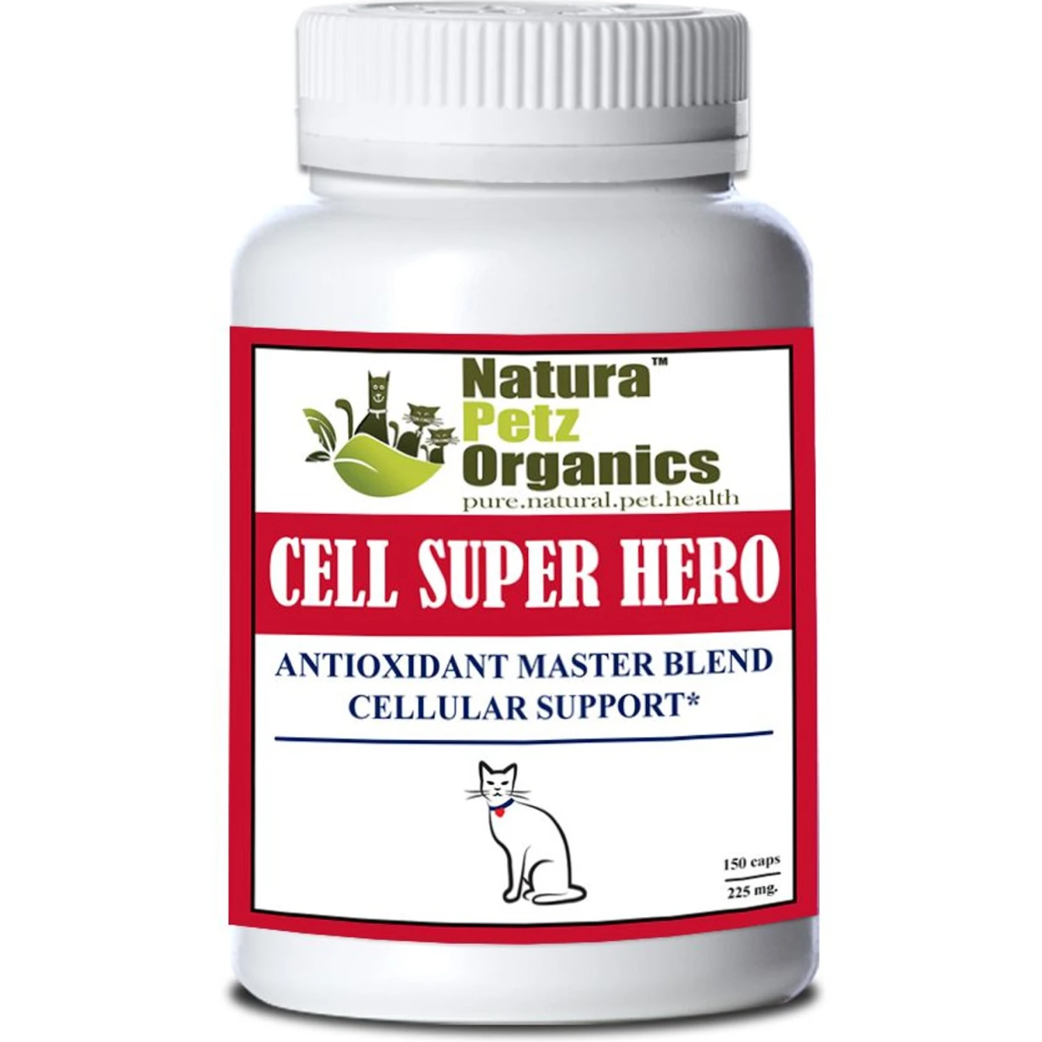 Natura Petz Organics Cell Super Hero Cat Supplement, 150 Count 3 Natura Petz Organics Cell Super Hero Cat Supplement, 150 Count