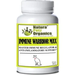 Natura Petz Organics IMMUNE WARRIOR MAX* Immune Regulator & Anti-Inflammatory Support* Cat Supplement