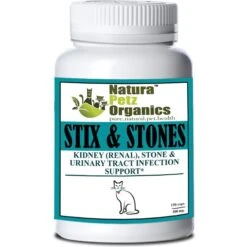 Natura Petz Organics STIX AND STONES * Kidney, Urinary Tract Infection & Stone Support* Cat Supplement
