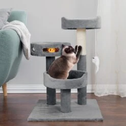 Pet Adobe 2-Tier 27.5-in Cat Tree -Trixie || Catit || Nature's Miracle Shop 314979 PT3. AC SS1800 V1626394913