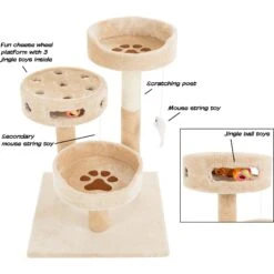 Pet Adobe 3-Tier 27.5-in Cat Tree & Condo -Trixie || Catit || Nature's Miracle Shop 314981 PT2. AC SS1800 V1626393097