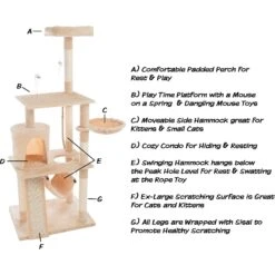Pet Adobe 4-Tier 61.5-in Cat Tree & Condo -Trixie || Catit || Nature's Miracle Shop 314983 PT2. AC SS1800 V1626393143