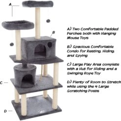 Pet Adobe 5-Tier 58.5-in Cat Tree & Condo -Trixie || Catit || Nature's Miracle Shop 314985 PT2. AC SS1800 V1626397611