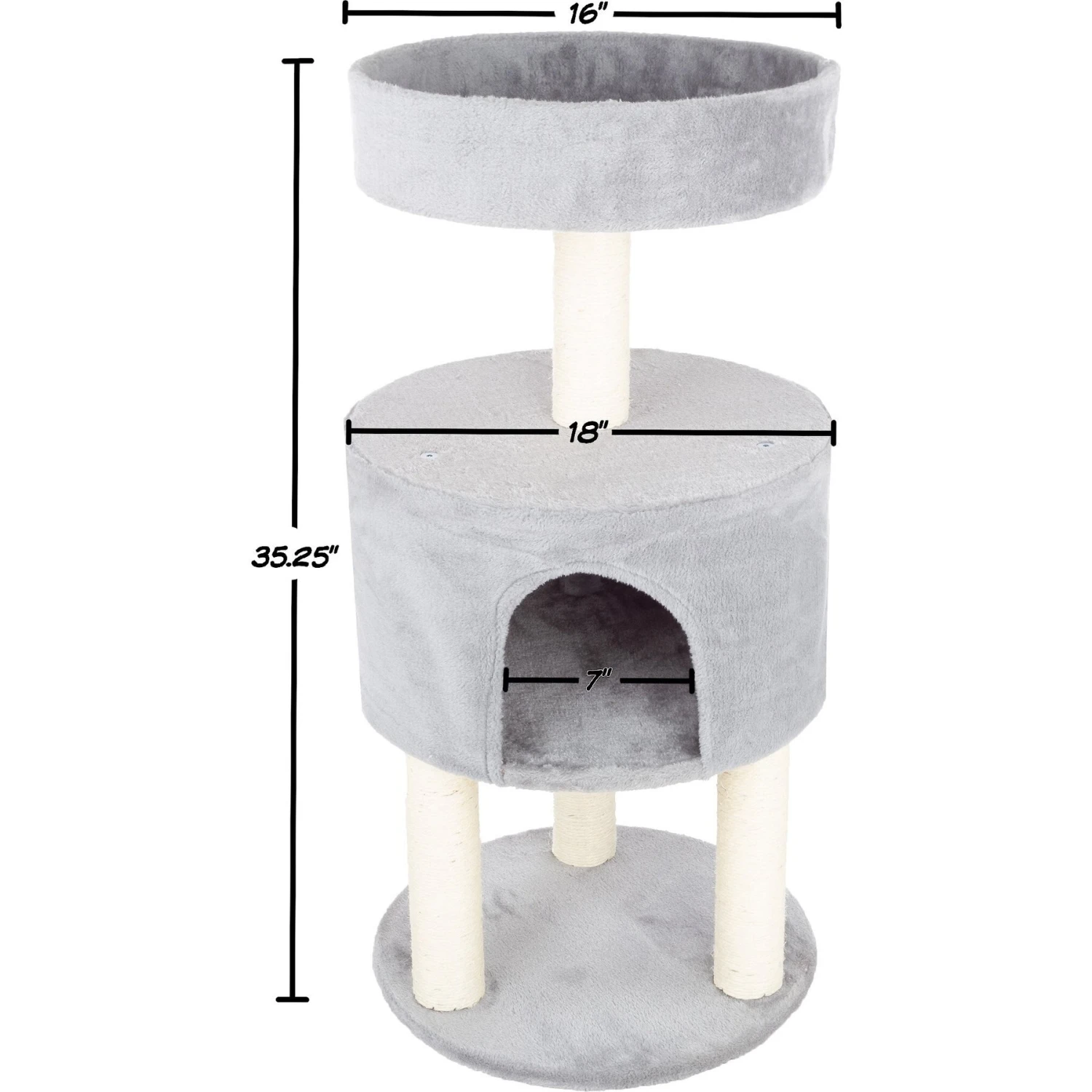 Pet Adobe 4-Tier 35-in Cat Tree & Condo 4 Pet Adobe 4-Tier 35-in Cat Tree & Condo - Image 2