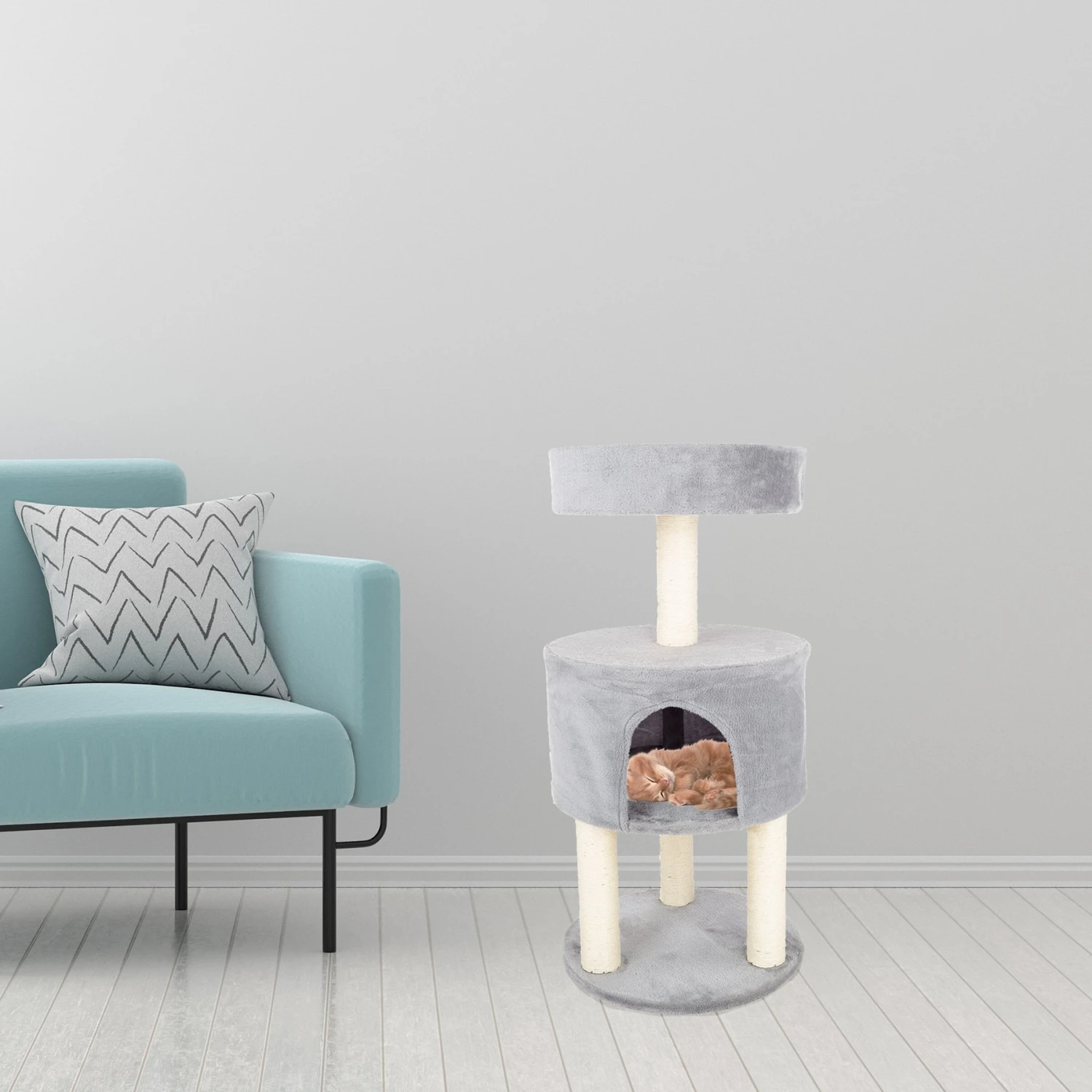 Pet Adobe 4-Tier 35-in Cat Tree & Condo 6 Pet Adobe 4-Tier 35-in Cat Tree & Condo - Image 4