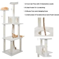 Pet Adobe Multi-Level 71.5-in Cat Tree & Condo -Trixie || Catit || Nature's Miracle Shop 315014 PT2. AC SS1800 V1626395539