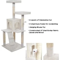 Pet Adobe Multi-Level 50.25-in Cat Tree 11 Pet Adobe Multi-Level 50.25-in Cat Tree -Trixie || Catit || Nature's Miracle Shop 315021 PT2. AC SS1800 V1626390410
