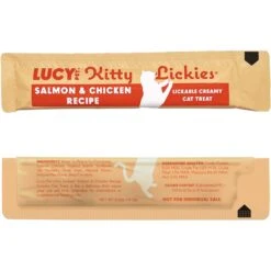 Lucy Pet Products Kitty Lickies Salmon & Chicken Recipe Grain-Free Lickable Cat Treat, 0.5-oz Tube, 4 Count -Trixie || Catit || Nature's Miracle Shop 315379 PT5. AC SS1800 V1626732397