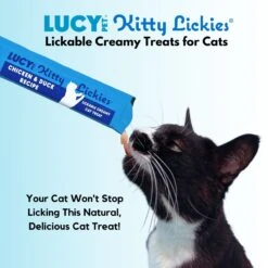 Lucy Pet Products Kitty Lickies Chicken & Duck Recipe Grain-Free Lickable Cat Treat, 0.5-oz Tube, 4 Count -Trixie || Catit || Nature's Miracle Shop 315381 PT3. AC SS1800 V1626733609