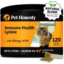 PetHonesty Lysine Immune Health+ Tuna & Chicken Flavored Powder Immune Supplement For Cats, 4.2-oz Bottle