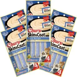 Inaba Churu Grain-Free Skin & Coat Tuna Recipe Lickable Cat Treat, 24 Count -Trixie || Catit || Nature's Miracle Shop 316855 PT2. AC SS1800 V1633453911