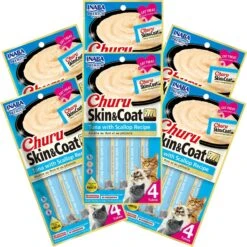 Inaba Churu Grain-Free Skin & Coat Tuna With Scallop Recipe Lickable Cat Treat, 24 Count -Trixie || Catit || Nature's Miracle Shop 316859 PT2. AC SS1800 V1633453902