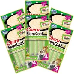 Inaba Churu Grain-Free Skin & Coat Chicken With Scallop Recipe Lickable Cat Treat, 24 Count -Trixie || Catit || Nature's Miracle Shop 316861 PT2. AC SS1800 V1633453579