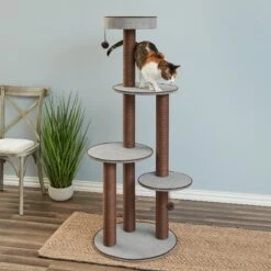 Two By Two The Pine 59-in Cat Tree, Gray 14 Two By Two The Pine 59-in Cat Tree, Gray -Trixie || Catit || Nature's Miracle Shop 316948 PT4. AC SS1800 V1642647456