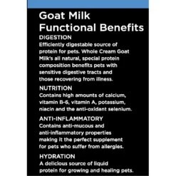 Nature's Diet Whole Cream Goat Milk Wet Dog & Cat Food Topping, 16-oz Jar -Trixie || Catit || Nature's Miracle Shop 318139 PT2. AC SS1800 V1628802082