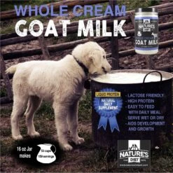 Nature's Diet Whole Cream Goat Milk Wet Dog & Cat Food Topping, 16-oz Jar -Trixie || Catit || Nature's Miracle Shop 318139 PT4. AC SS1800 V1628806026