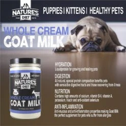 Nature's Diet Whole Cream Goat Milk Wet Dog & Cat Food Topping, 16-oz Jar -Trixie || Catit || Nature's Miracle Shop 318139 PT6. AC SS1800 V1628804003