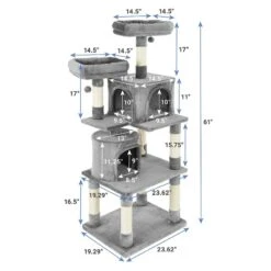 Frisco 61-in Faux Fur Cat Tree & Condo & Frisco 38-in Cat Tree With Condo, Top Perch & Toy 13 Frisco 61-in Faux Fur Cat Tree & Condo & Frisco 38-in Cat Tree With Condo, Top Perch & Toy -Trixie || Catit || Nature's Miracle Shop 318964 PT2. AC SS1800 V1630367789