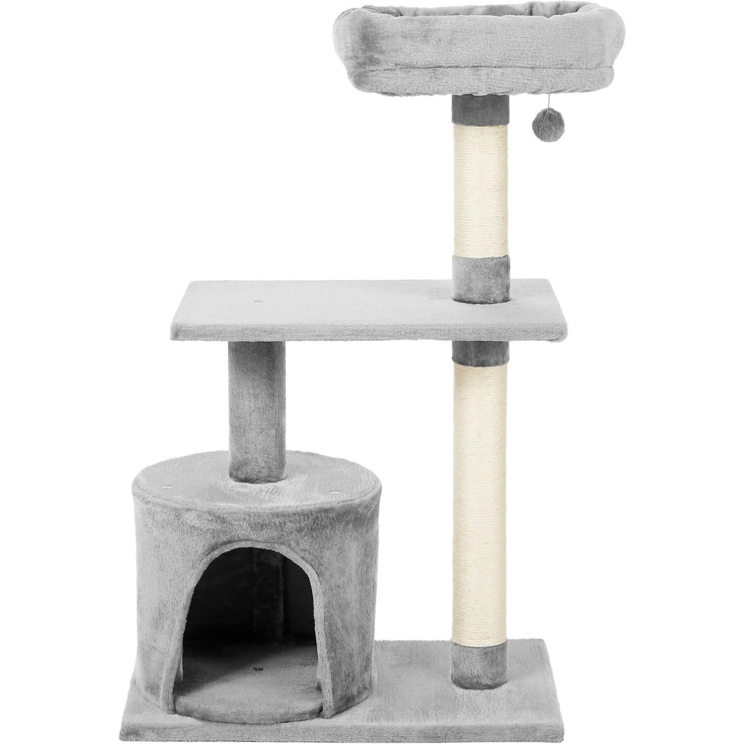 Frisco 61-in Faux Fur Cat Tree & Condo & Frisco 38-in Cat Tree With Condo, Top Perch & Toy 8 Frisco 61-in Faux Fur Cat Tree & Condo & Frisco 38-in Cat Tree With Condo, Top Perch & Toy - Image 6