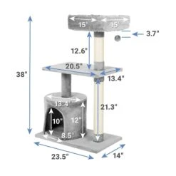 Frisco 61-in Faux Fur Cat Tree & Condo & Frisco 38-in Cat Tree With Condo, Top Perch & Toy 17 Frisco 61-in Faux Fur Cat Tree & Condo & Frisco 38-in Cat Tree With Condo, Top Perch & Toy -Trixie || Catit || Nature's Miracle Shop 318964 PT6. AC SS1800 V1630359370