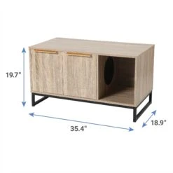 Frisco Walkway Entrance Two Door Bench Cat Litter Box Cover -Trixie || Catit || Nature's Miracle Shop 322631 PT2. AC SS1800 V1657656807