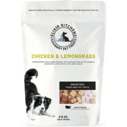 Elixir Kitchens Chicken & Lemongrass Freeze-Dried Dog & Cat Treats, 3-oz Bag