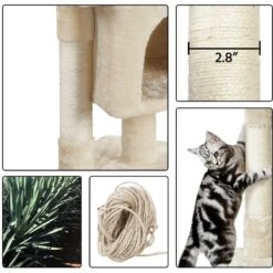 Yaheetech 2-Level 23.5-in Plush Cat Tree & Condo -Trixie || Catit || Nature's Miracle Shop 325666 PT8. AC SS1800 V1631139689