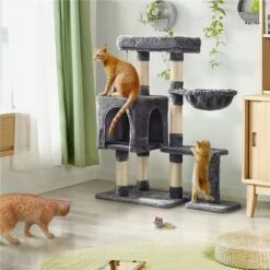Yaheetech 4-Level 38-in Plush Cat Tree & Condo