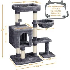 Yaheetech 4-Level 38-in Plush Cat Tree & Condo 13 Yaheetech 4-Level 38-in Plush Cat Tree & Condo -Trixie || Catit || Nature's Miracle Shop 325680 PT2. AC SS1800 V1631156472