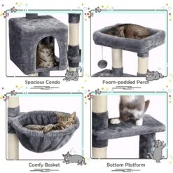Yaheetech 4-Level 38-in Plush Cat Tree & Condo 14 Yaheetech 4-Level 38-in Plush Cat Tree & Condo -Trixie || Catit || Nature's Miracle Shop 325680 PT3. AC SS1800 V1631150189