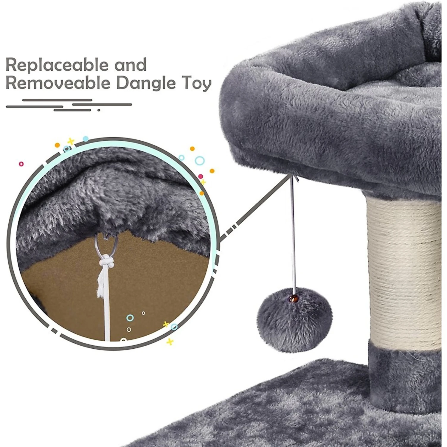 Yaheetech 4-Level 38-in Plush Cat Tree & Condo 8 Yaheetech 4-Level 38-in Plush Cat Tree & Condo - Image 6