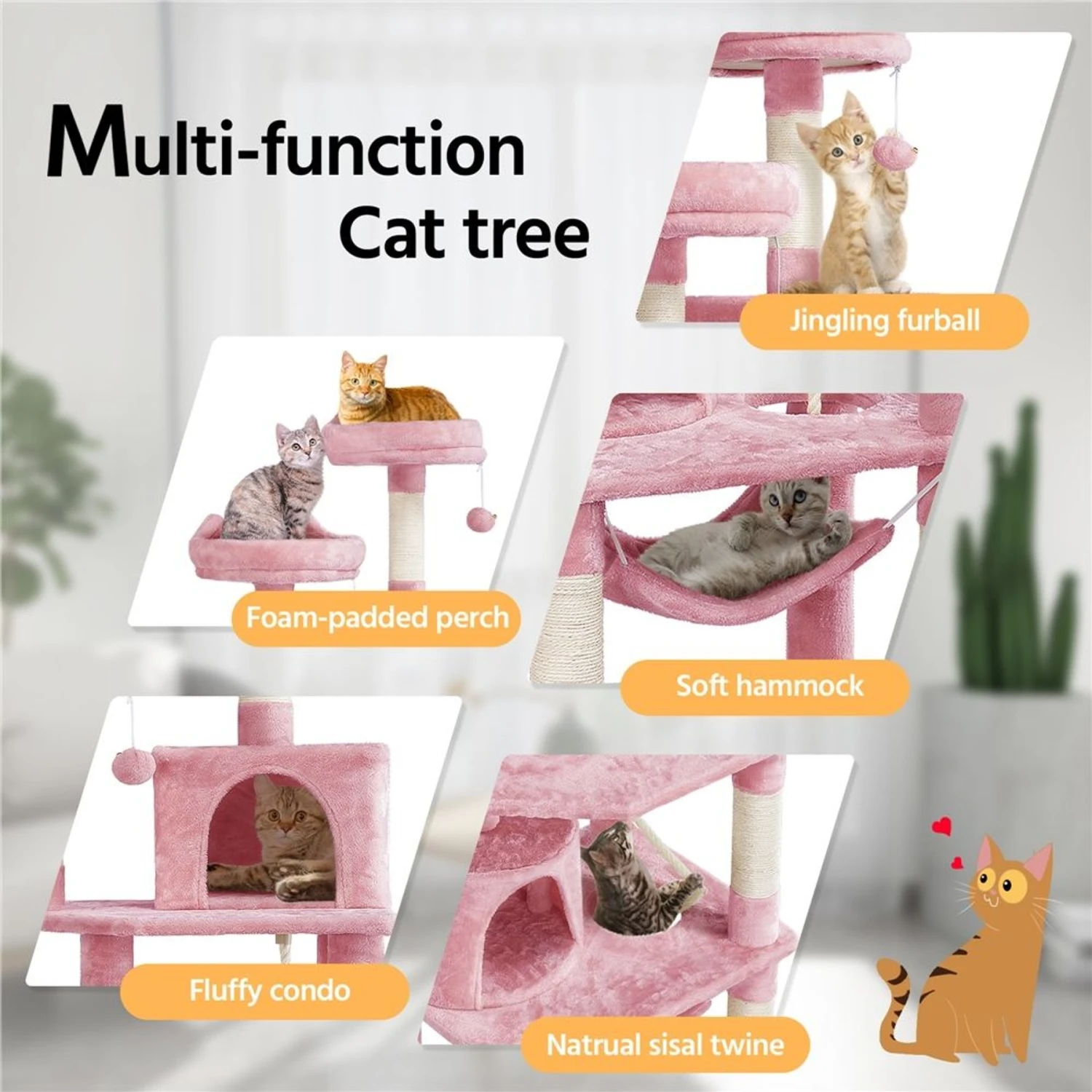 Yaheetech 62.2-in Multi-Level Cat Tree 5 Yaheetech 62.2-in Multi-Level Cat Tree - Image 3