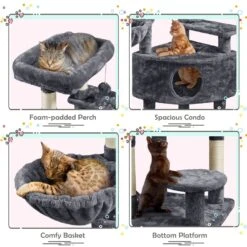 Yaheetech Activity Tower Basic 46-in Cat Tree 14 Yaheetech Activity Tower Basic 46-in Cat Tree -Trixie || Catit || Nature's Miracle Shop 325694 PT3. AC SS1800 V1680630142