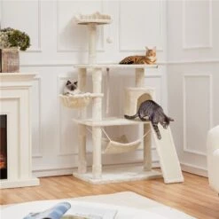 Yaheetech 63.5-in Plush Cat Tree & Condo