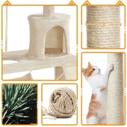 Yaheetech 63.5-in Plush Cat Tree & Condo 17 Yaheetech 63.5-in Plush Cat Tree & Condo -Trixie || Catit || Nature's Miracle Shop 325702 PT6. AC SS1800 V1686153352