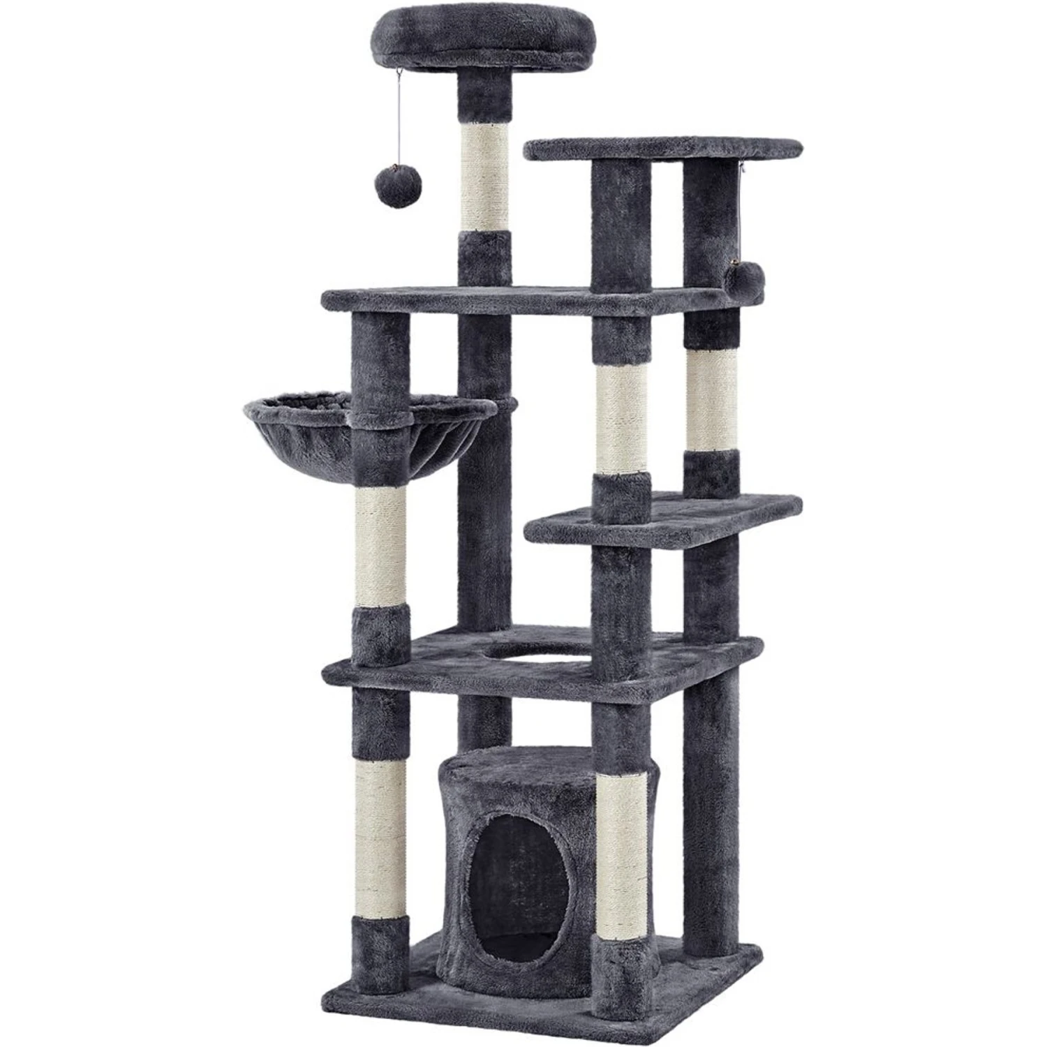 Yaheetech 56.5-in Multilevel Cat Tree 4 Yaheetech 56.5-in Multilevel Cat Tree - Image 2