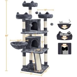 Yaheetech Multi-Level 68.5-in Cat Tree 13 Yaheetech Multi-Level 68.5-in Cat Tree -Trixie || Catit || Nature's Miracle Shop 325722 PT2. AC SS1800 V1668636920