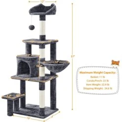 Yaheetech 57-in Cat Tree Tower -Trixie || Catit || Nature's Miracle Shop 325725 PT2. AC SS1800 V1686153353