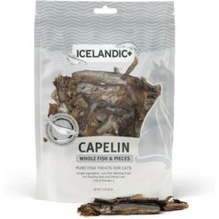Icelandic+ Capelin Whole Fish Dehydrated Cat Treats, 1.5-oz Bag