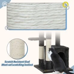 Coziwow By Jaxpety 33-in Small Cat Climbing Tree & Condo -Trixie || Catit || Nature's Miracle Shop 330932 PT6. AC SS1800 V1677074145