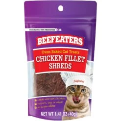 Beefeaters Chicken Shreds Dehydrated Cat Treat, 1.41-oz Bag, Case Of 12