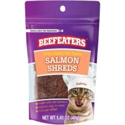 Beefeaters Salmon Shreds Dehydrated Cat Treat, 1.41-oz, Case Of 12