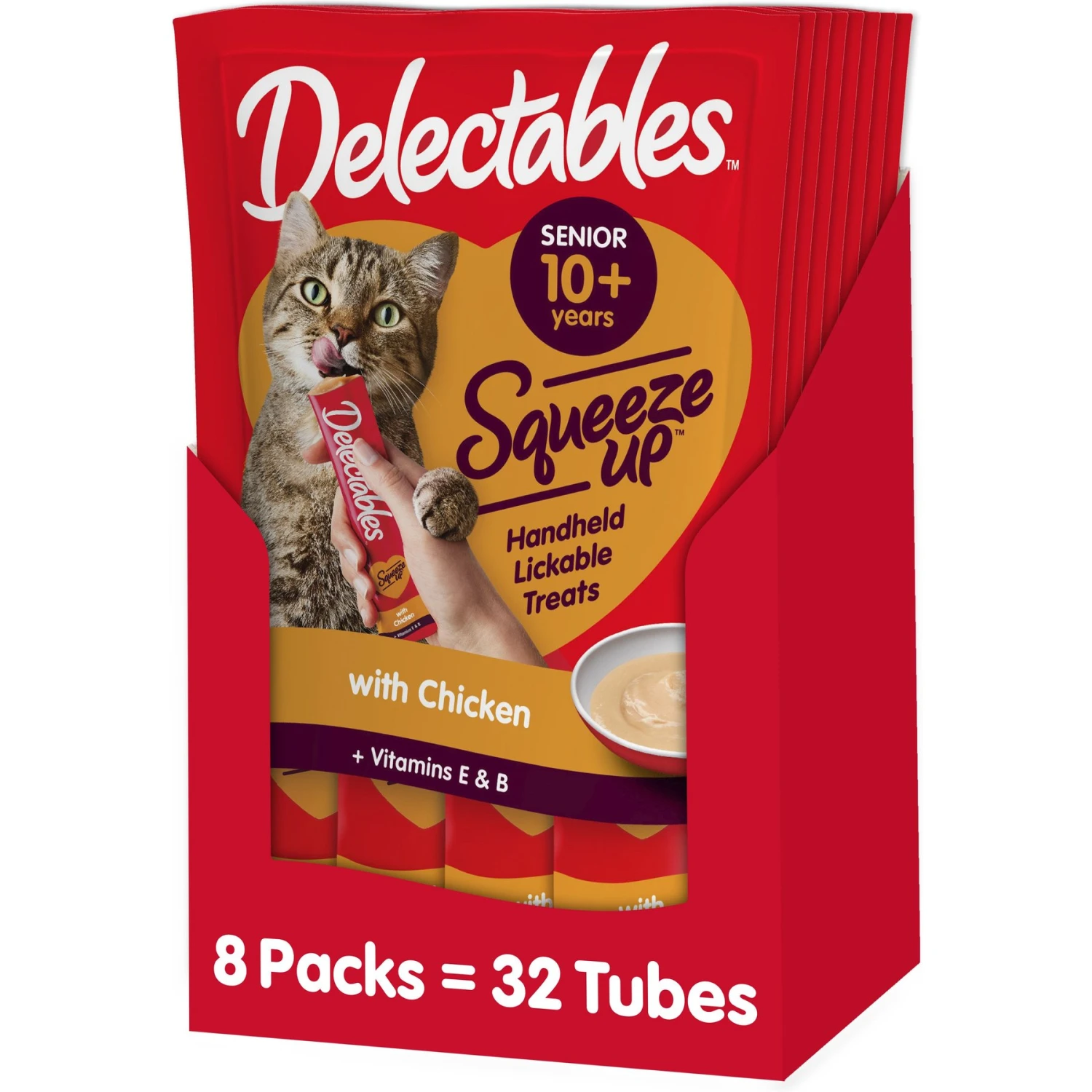 Hartz Delectables Squeeze Up Senior 10+ Chicken Lickable Cat Treats 3 Hartz Delectables Squeeze Up Senior 10+ Chicken Lickable Cat Treats