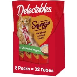Hartz Delectables Squeeze Up Chicken & Veggie Lickable Cat Treats