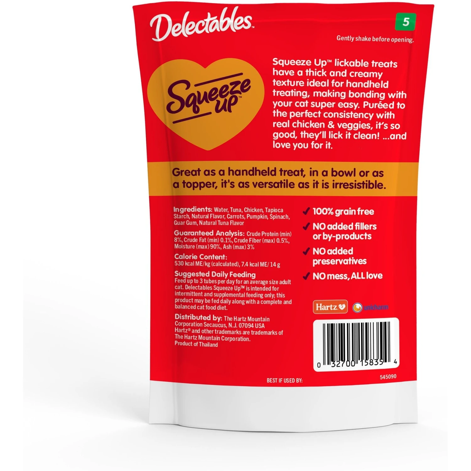 Hartz Delectables Squeeze Up Chicken & Veggie Lickable Cat Treats 5 Hartz Delectables Squeeze Up Chicken & Veggie Lickable Cat Treats - Image 3