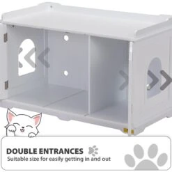 Coziwow By Jaxpety Wooden Storage Bench Cat Litter Box -Trixie || Catit || Nature's Miracle Shop 333351 PT8. AC SS1800 V1681827836