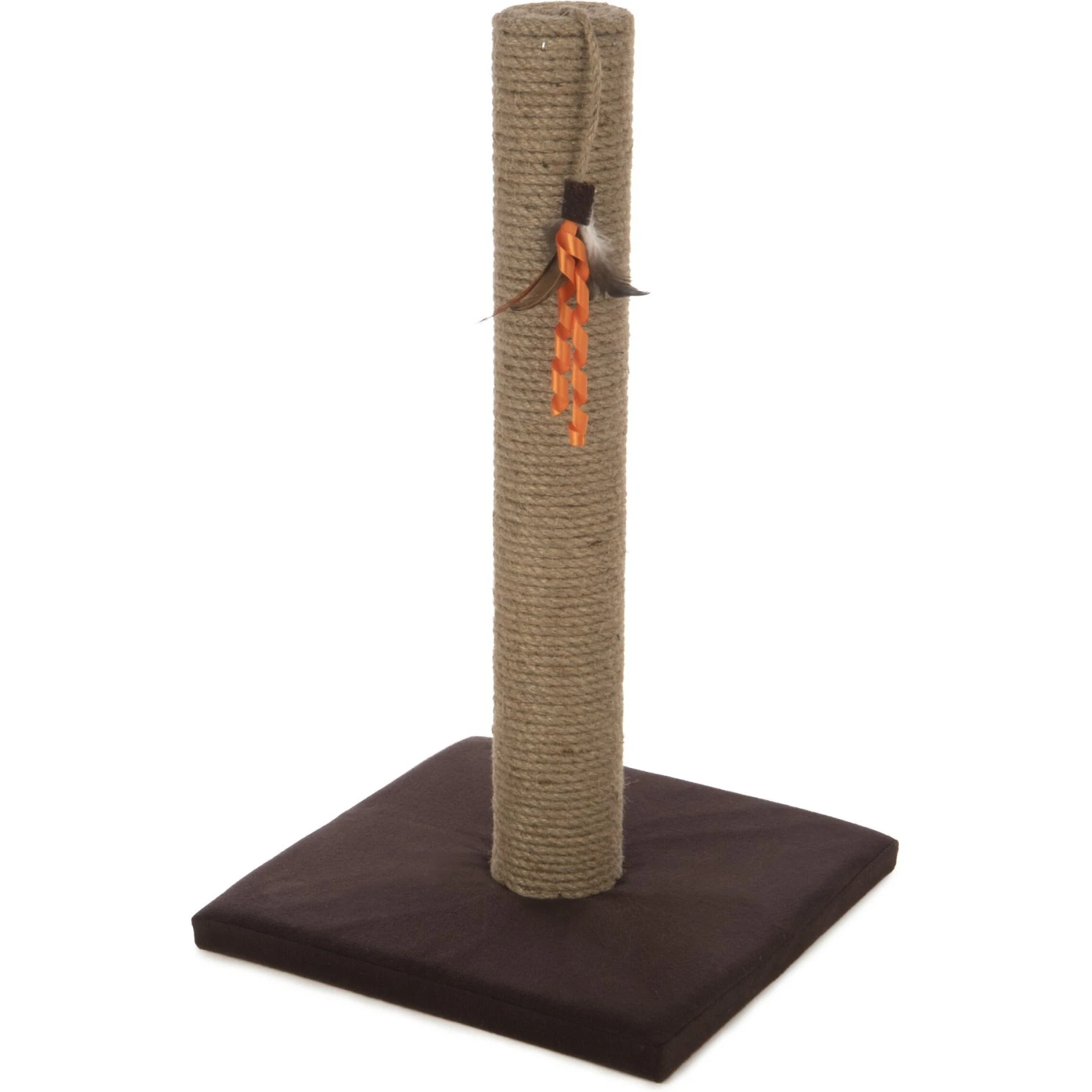 SmartyKat Simply Scratch Jute Cat Scratch Post With Feather Cat Toy 4 SmartyKat Simply Scratch Jute Cat Scratch Post With Feather Cat Toy - Image 2