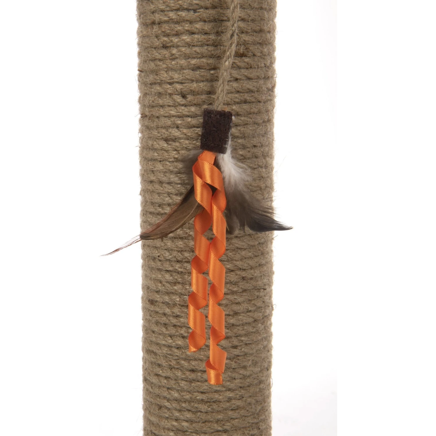 SmartyKat Simply Scratch Jute Cat Scratch Post With Feather Cat Toy 5 SmartyKat Simply Scratch Jute Cat Scratch Post With Feather Cat Toy - Image 3